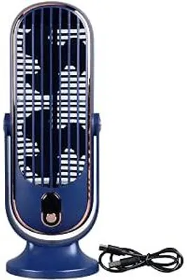 Image de Ventilateur sur pied oscillant, 5 vitesses - Ventilateur sur pied silencieux, couleur bleu - Turbo pour la maison et le bureau