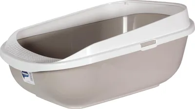 Produktbild von Karlie Katzentoilette mit Rand Kunststoff beige/weiß 57 x 43 x 25,5 cm