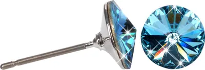 Productafbeelding van Rivoli aquamarine oorbellen, klein en elegant