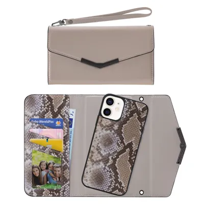 Immagine prodotto di Pochette magnetica elegante Mobilize 2in1 per iPhone 12 Mini, beige serpente