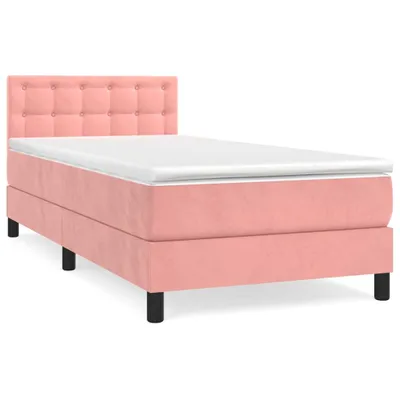 Immagine prodotto di vidaXL Letto a molle con materasso rosa 80x200 cm in velluto