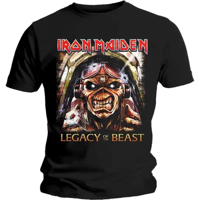 Immagine prodotto di Iron Maiden | Maglietta ufficiale della band | Legacy Aces, X-Large, Nero