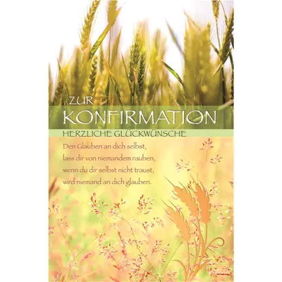 Produktbild von Konfirmation - Naturkarton - Glückwunschkarte im Format 11,5 x 17 cm