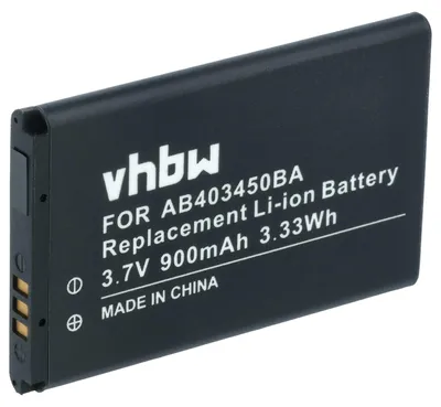 Produktbild von vhbw Akku kompatibel mit Samsung GT-E2120, GT-E2510, GT-E2330, GT-E2530, GT-E1200, GT-E2210L Handy Smartphone Telefon (900 mAh, 3,7 V, Li-Ion)