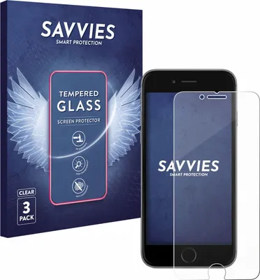 Produktbild von 3x Savvies Schutzglas für Apple iPhone 6S Displayschutz 9H Glas klar transparent