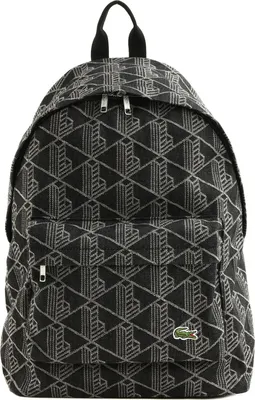 Image de LACOSTE sac à dos de loisirs sac à dos pour ordinateur portable Backpack Mono Jacquard Denim Noir