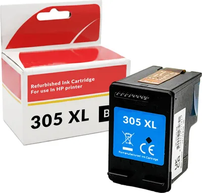 An ink cartridge and its packaging are displayed against a white background.