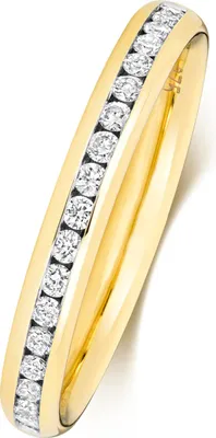 Produktbild von 18 Karat (750) Gold 2,7mm Slight Court Form Diamant Trauring/Ehering/Hochzeitsring Brillant-Schliff 0.23 Karat G - SI1, 49 (15.6); TRS1878618KYRSJ