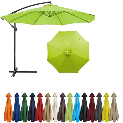 Obrázek produktu pro Náhradní potah na slunečník, zelený, 3,0 m, 6 žeber, polyester, ochrana proti UV záření