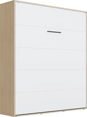 Produktbild von SMARTBett Schrankbett M3 Vertikal 180x200 Kaiserberg Eiche/Weiss mit Polsterrahmen ohne Zusatzoption