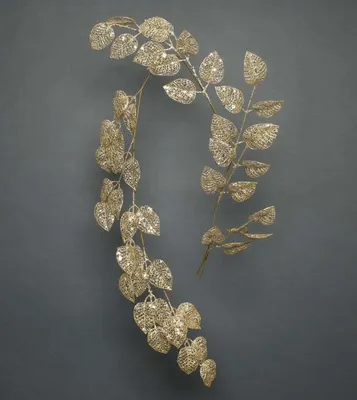 Produktbild von Goldene Blätter Glitzer-Girlande 1,5m