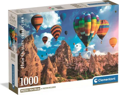 Image de Clementoni - Puzzle 1000el Kule Balonowe w Kapadocji, Premium Jakość
