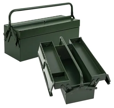 Produktbild von Bundeswehr-Qualität: Dönges Werkzeugkasten TL 5140-0010, Robust & Abschließbar, Olivgrün