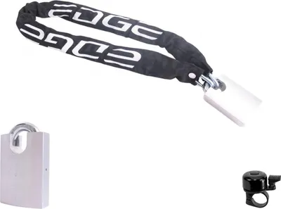 Immagine prodotto di Lucchetto a catena Edge Fuerte 60 Ø 6 mm x 90 cm nero con campanello per bicicletta incluso