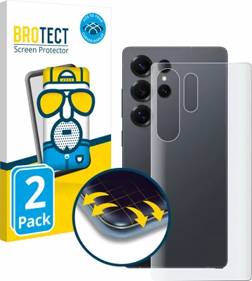 Produktbild von 2x BROTECT Fullscreen Schutzfolie für Samsung Galaxy S25 Ultra Enterprise Edition (Rückseite) Displayschutz Folie Fullcover Matt Entspiegelungsfolie
