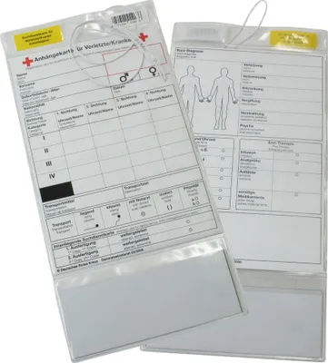 Produktbild von Dönges Anhängekarte für Verletzte und Kranke  (Pack à 10 Stück)