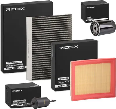 Produktbild von RIDEX Filterset Inspektionspaket Filtersatz für FORD Fiesta Mk5 Schrägheck (JH1, JD1, JH3, JD3) FUSION (JU) Fiesta Mk5 Kastenwagen