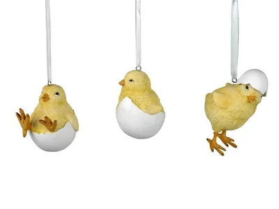 Produktbild von Hänger Küken 8cm zum Anhängen handbemalt Dekoration zu Ostern- 1 Stück von 3