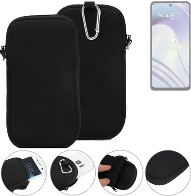 Produktbild von K-S-Trade Neopren-Hülle Handyhülle kompatibel mit Lava Blaze Pro 5G Schutzhülle Neoprenhülle Sleeve Schutz-Hülle Gürtel Tasche Case Holster