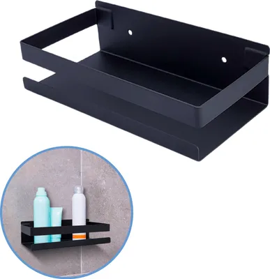 Produktbild von Sanics Duschregal ohne Bohren – Selbstklebendes Badregal – Hängendes Duschkörbchen – Duschkorb – Duschregal Schwarz – Duschregale 20CM