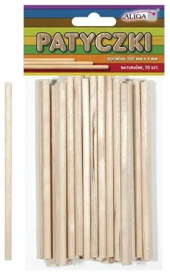 Zdjęcie produktu dla Patyczki bezbarwne 100x4mm 50szt - Aliga