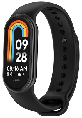 Produktbild von By Qubix Silikonarmband - Schwarz - passend für Xiaomi Smart Band 8 / 9 / 10