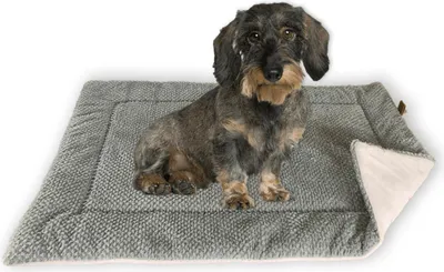 Produktbild von FLUFFINO Hundedecke Gr. S 73x45 cm Flauschig weich waschbar Hundematte WildKunstleder erhöhte Rutschfestigkeit Hundekissen große kleine Hunde Katzen