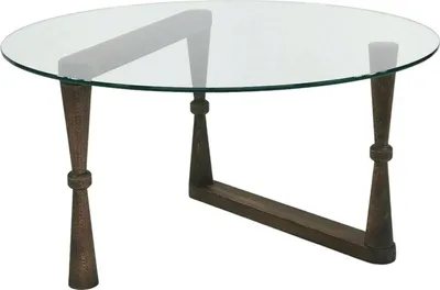 Immagine prodotto di Belvi - Tavolino da Salotto, 80x80x41h cm Marrone Noce, Forma Rotonda