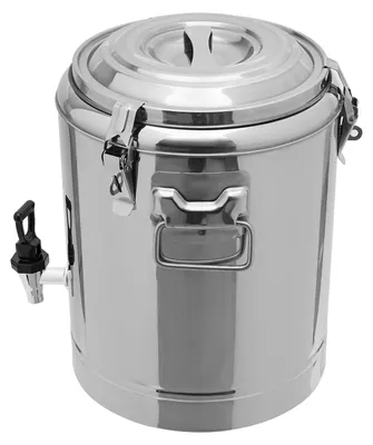 Productafbeelding van Grote Geïsoleerde Soeppot met Kraan 20 Liter van Roestvrij Staal