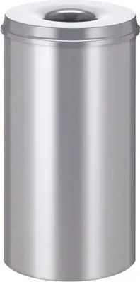Produktbild von Selbstlöschender Papierkorb, 50 Liter silber