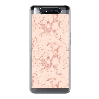 Produktbild von MuchoWow® Handyhülle Schutzhülle Hülle für Samsung Galaxy A80 Marmor - Roségold - Muster - Chic Silikon Softcase Handy Hülle - Schutzdeckel