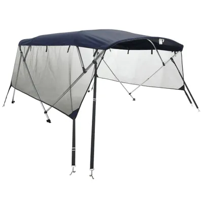 Zdjęcie produktu dla vidaXL 4-Bow Bimini-Top z bocznymi panelami z siatki 243x(185-198)x137 cm