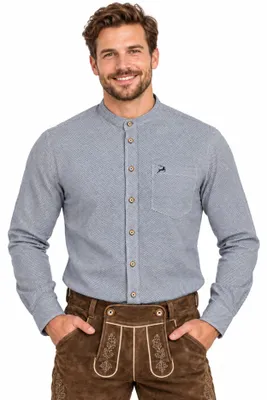 Produktbild von MADDOX Trachtenhemd mit Stehkragen - Hemd-111 | Blau Größe: XL