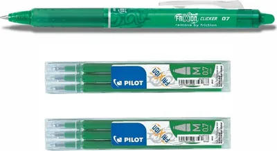 Produktbild von Frixion Clicker 0.7 grün + 6 Ersatzminen grün