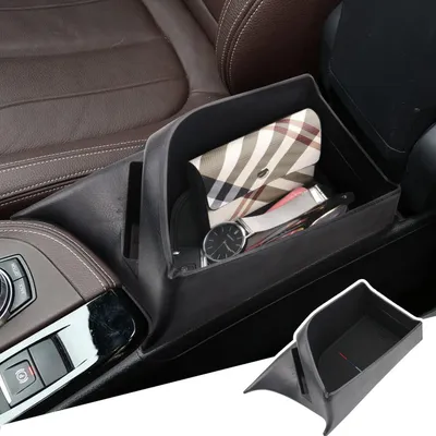 Zdjęcie produktu dla Pojemnik do przechowywania do środkowej konsoli dla BMW X1 F48/X2 F39, kolor: czarny