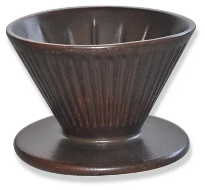Keramischer Pour-Over-Kaffeefilter, Kegelfilter, Größe 02, Steinzeug, Rustikal