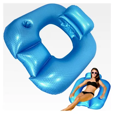 Produktbild von Aufblasbarer Poolschwimmer – Entspannungsschwimmer für aufblasbare Badewanne | Entspannungskissen mit Rückenlehne, Sommermatratze für alle Personen