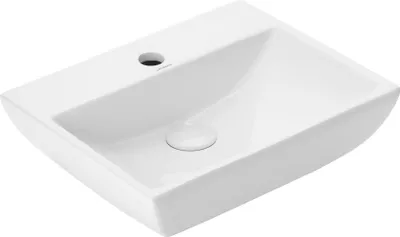 Zdjęcie produktu dla Umywalka nablatowaPascal, ceramiczna, biały połysk, prostokątna