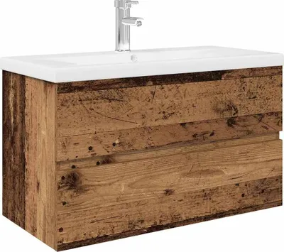Produktbild von vidaXL Waschbeckenunterschrank mit Einbaubecken und Wasserhahn