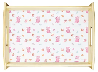 Produktbild von Mr. & Mrs. Panda Tablett Axolotl Hurra - Weiß - Geschenk, Freude, Dekotablett, Serviertablett, Schwanzlurch, Motivation, Holztablett, Spaß, Bett-Tablett, Deko