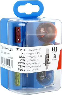 Obrázok produktu pre AMiO Sada halogénových žiaroviek a autopoistiek 8 ks H1