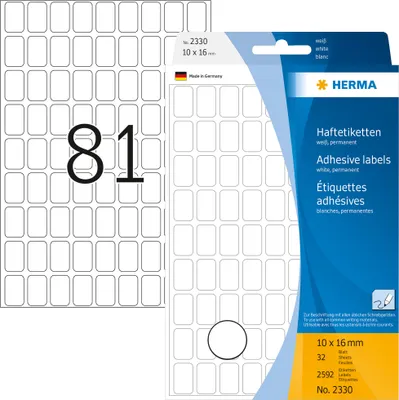 Image de HERMA Vielzwecketiketten weiß 10x16 mm Papier matt 2592 St.