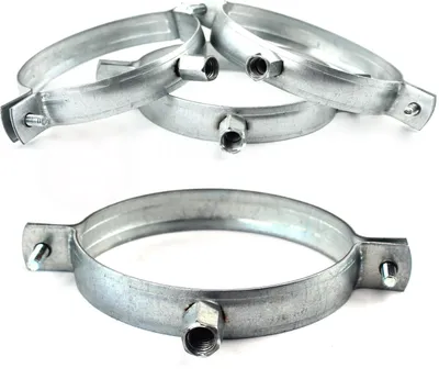 Produktbild von Rohrschelle Wickelfalzrohr Halterung Halter Rohr Lüfter Dachrinne Gewinde Ø 400 mm 5 Stk.