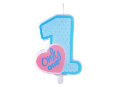 Immagine prodotto di Candela per torta 1 blu 1° compleanno