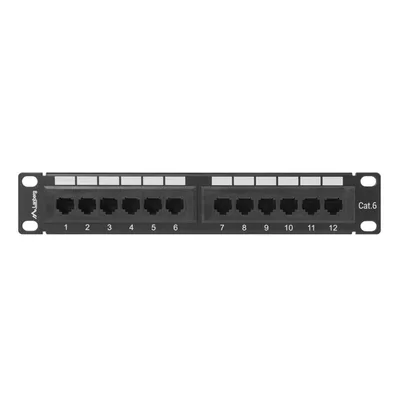 Produktbild von Lanberg Patchpanel 12-Port 1U 10" Cat. 6 UTP schwarz