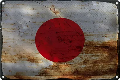 Produktbild von Blechschild Flagge Japan 30x20cm Flag of Japan Rost