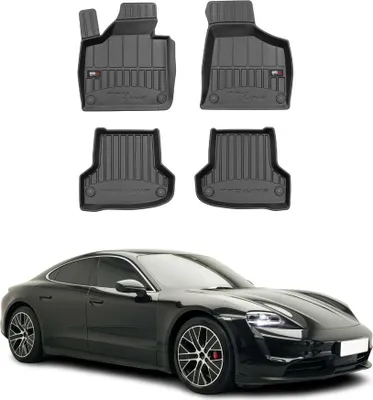 Obrázek produktu pro 2019-2024 Porsche Taycan podlahové rohože TPE černé 4 ks