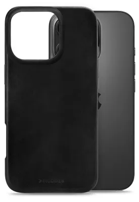 Produktbild von Mobilize Premium iPhone 16 Pro MagSafe Hülle Echtes Leder Backcover - Schwarz