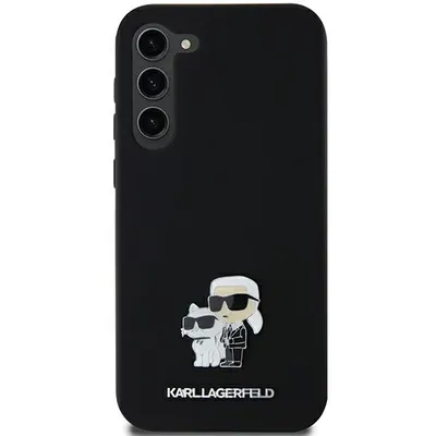 Produktbild von Etui Karl Lagerfeld Silikon Karl&Choupette Metall Pin Na Samsung Galaxy A55 - Czarne