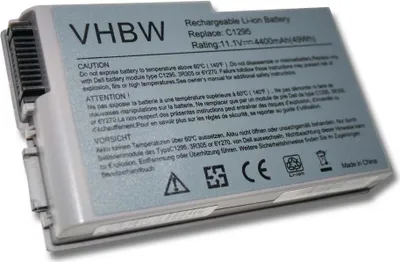 Produktbild von vhbw Akku kompatibel mit Dell Latitude D600, D520, D610, D505, D500, D510 Notebook (4400 mAh, 11,1 V, Li-Ion)